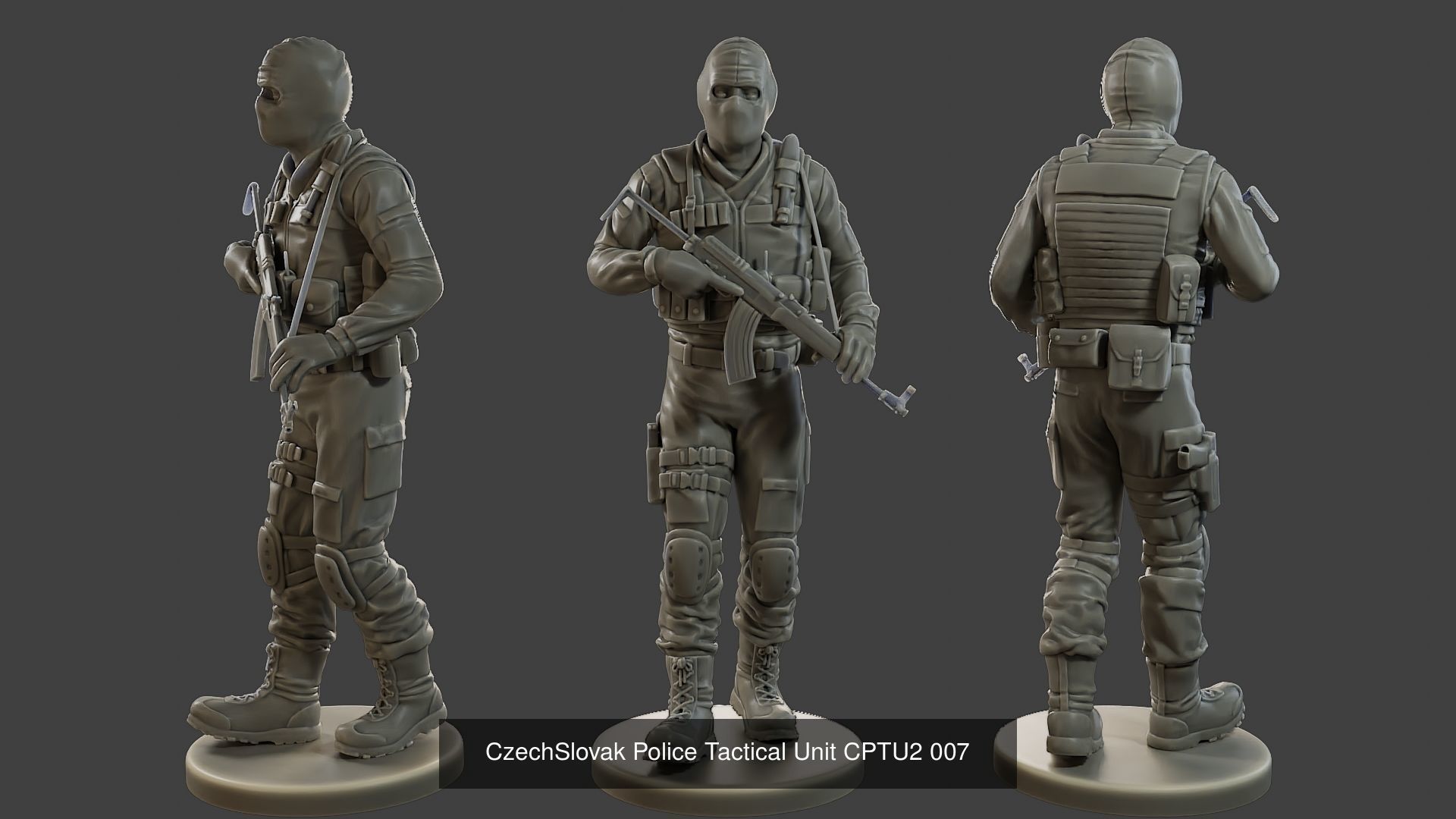 CzechSlovak Police Tactical Unit CPTU2 Pack1 3D Model Collection_14