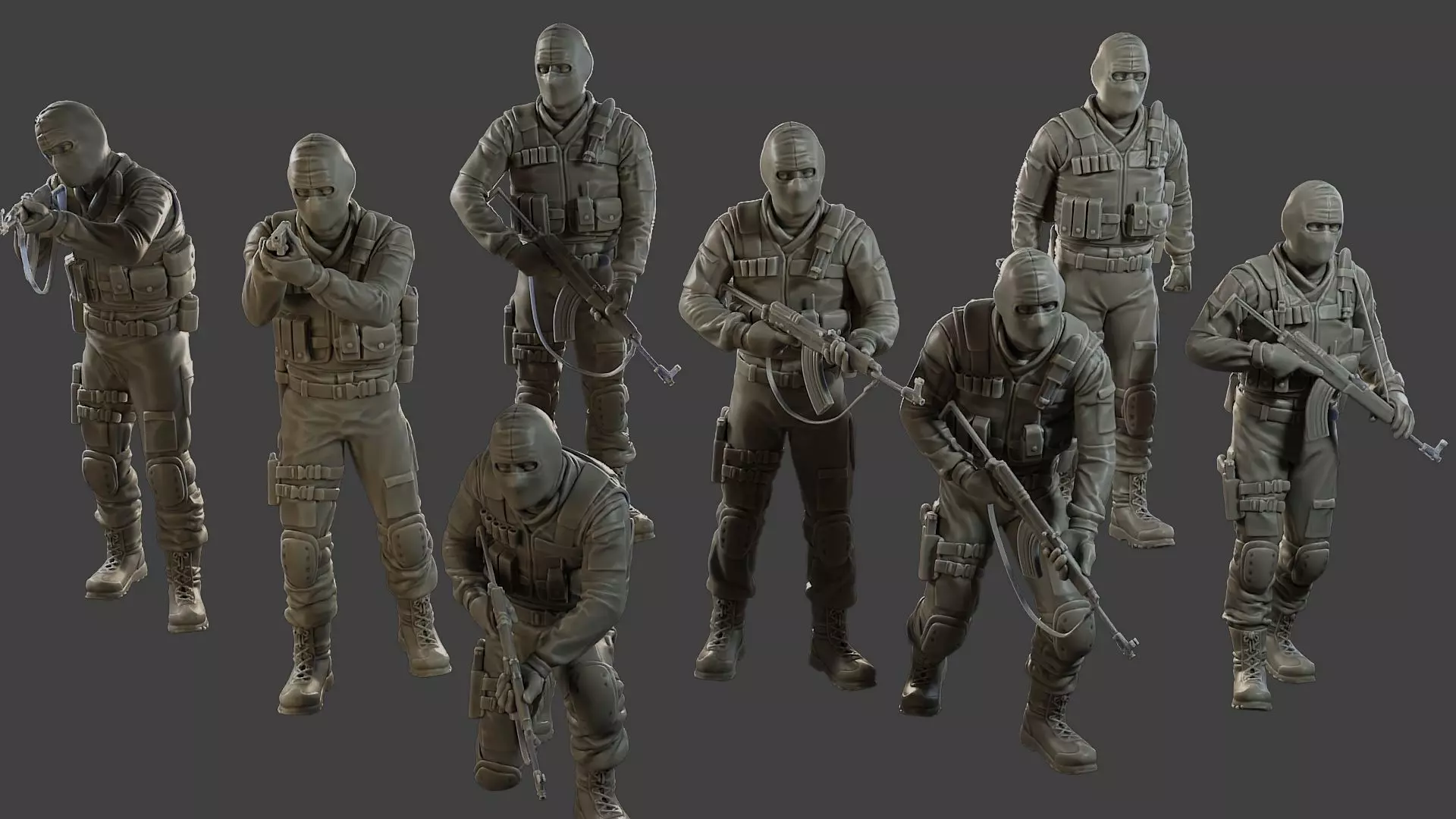 CzechSlovak Police Tactical Unit CPTU2 Pack1 3D Model Collection_0