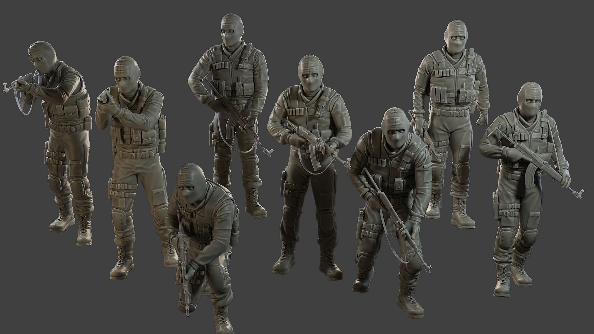 CzechSlovak Police Tactical Unit CPTU2 Pack1 3D Model Collection_1