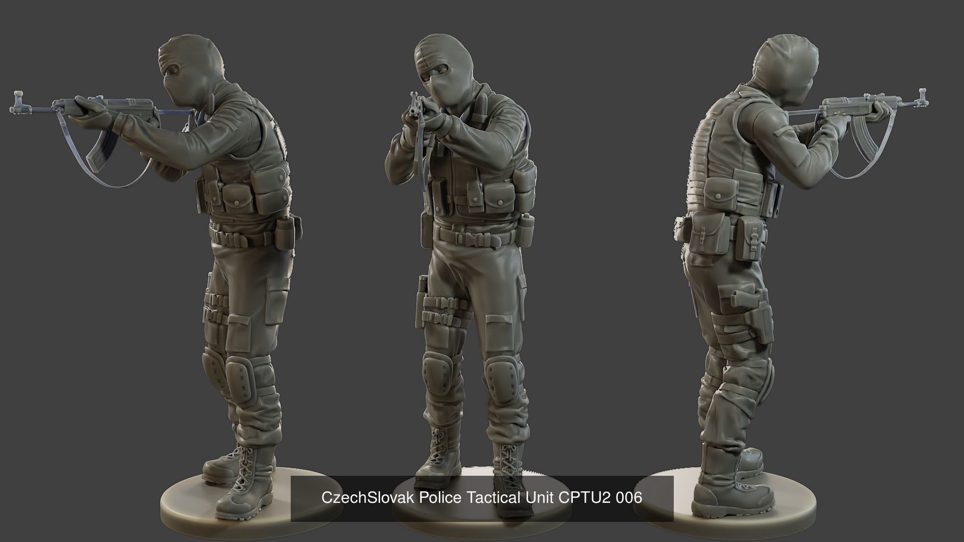 CzechSlovak Police Tactical Unit CPTU2 Pack1 3D Model Collection_12