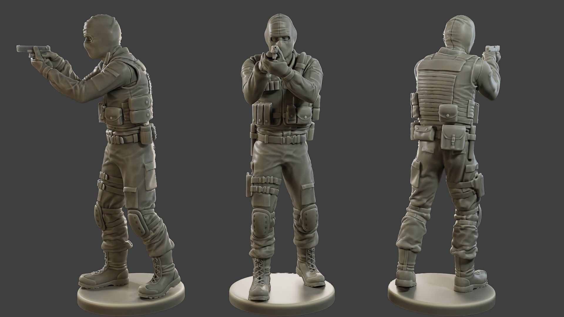 CzechSlovak Police Tactical Unit CPTU2 Pack1 3D Model Collection_7