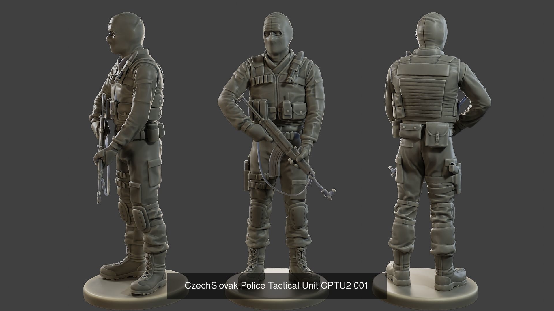 CzechSlovak Police Tactical Unit CPTU2 Pack1 3D Model Collection_2