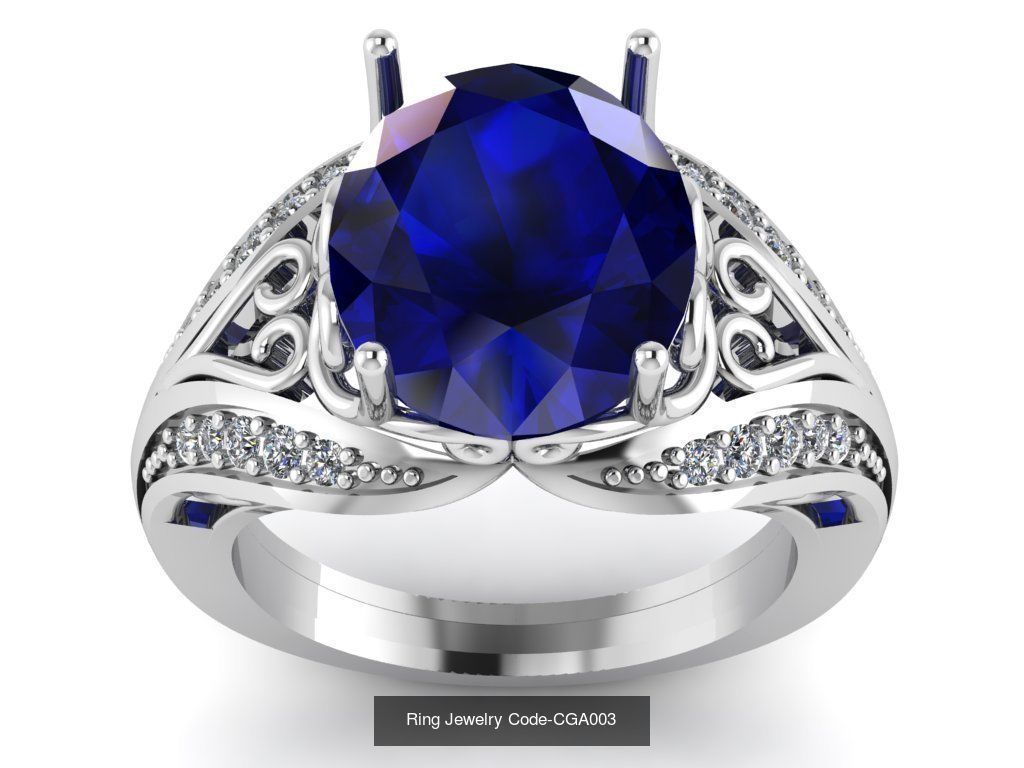 28 Ring Jewelry Code-CGA001-CGA028 3D Model Collection_11