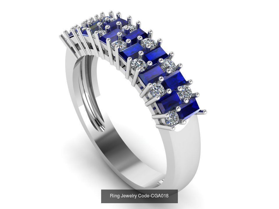 28 Ring Jewelry Code-CGA001-CGA028 3D Model Collection_25