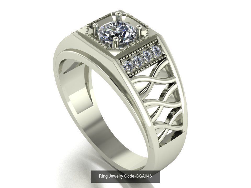 28 Ring Jewelry Code-CGA001-CGA028 3D Model Collection_29