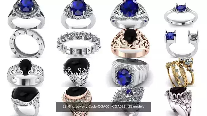 28 Ring Jewelry Code-CGA001-CGA028