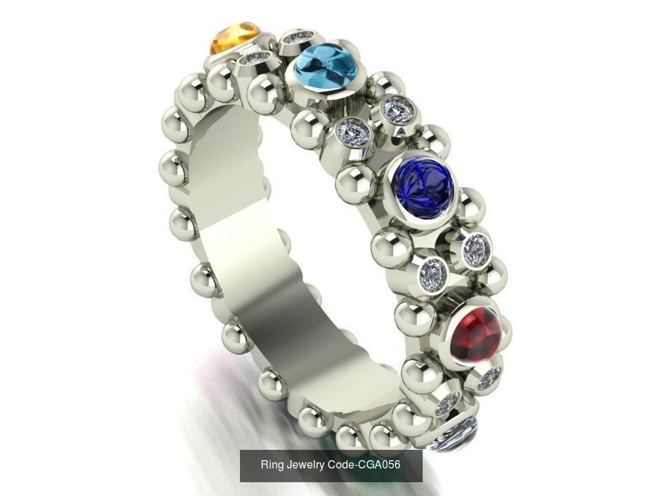 28 Ring Jewelry Code-CGA001-CGA028 3D Model Collection_28