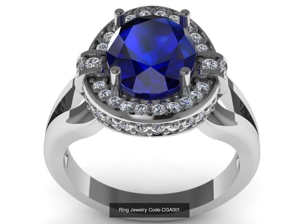 28 Ring Jewelry Code-CGA001-CGA028 3D Model Collection_9