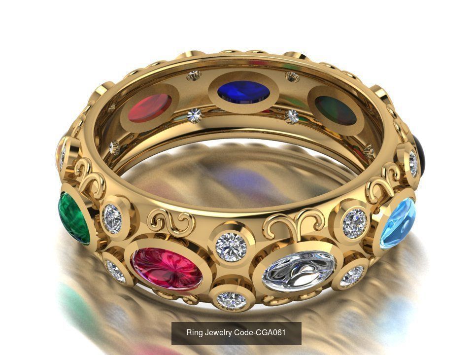 28 Ring Jewelry Code-CGA001-CGA028 3D Model Collection_26