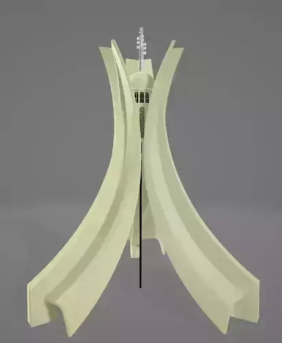 Martyrs Memorial - Monument des martyrs - Maquam Chahid - HD 3D print model