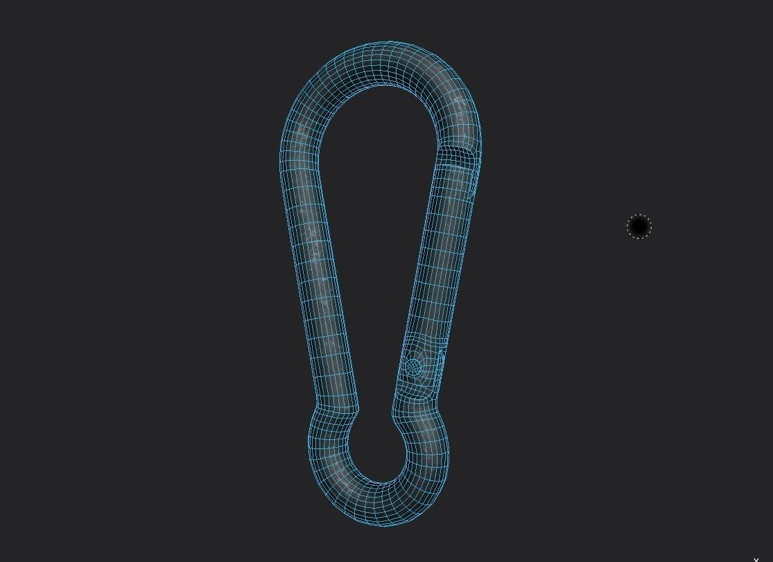 Carabiner Hook Model 01C Low-poly 3D model_1