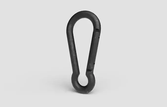 Carabiner Hook Model 01C Low-poly 3D model