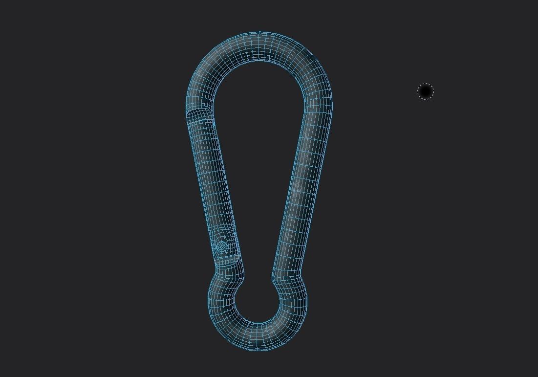 Carabiner Hook Model 01C Low-poly 3D model_6