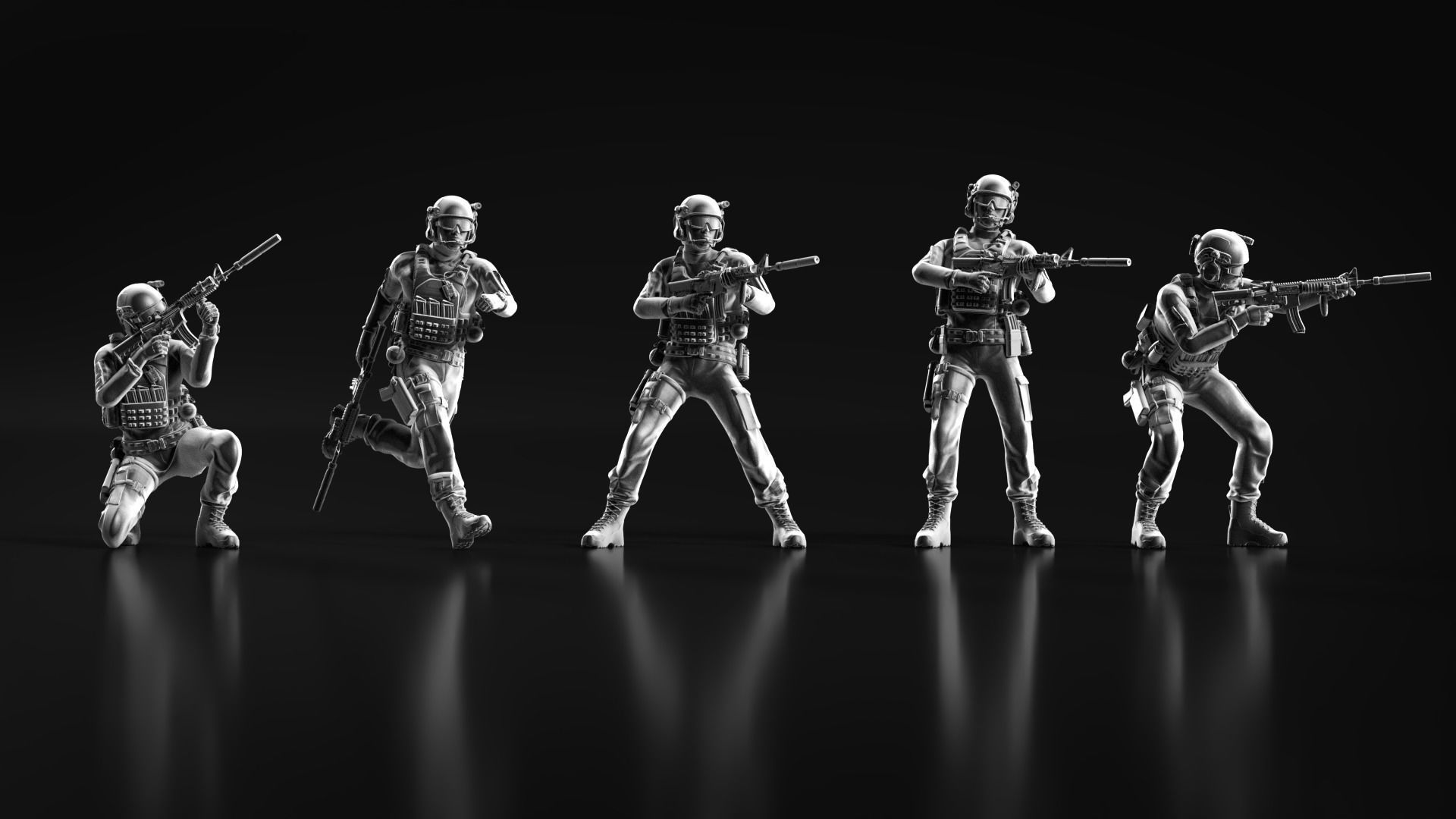 US Soldier Set 05 Free 3D print model_5