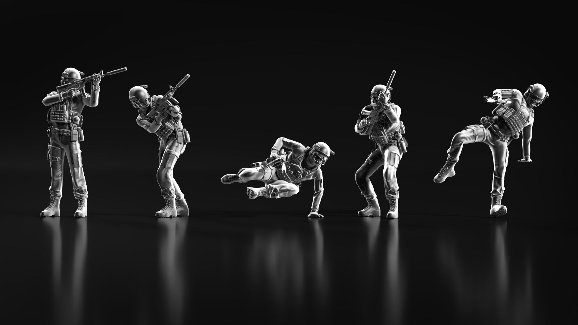 US Soldier Set 05 Free 3D print model_3