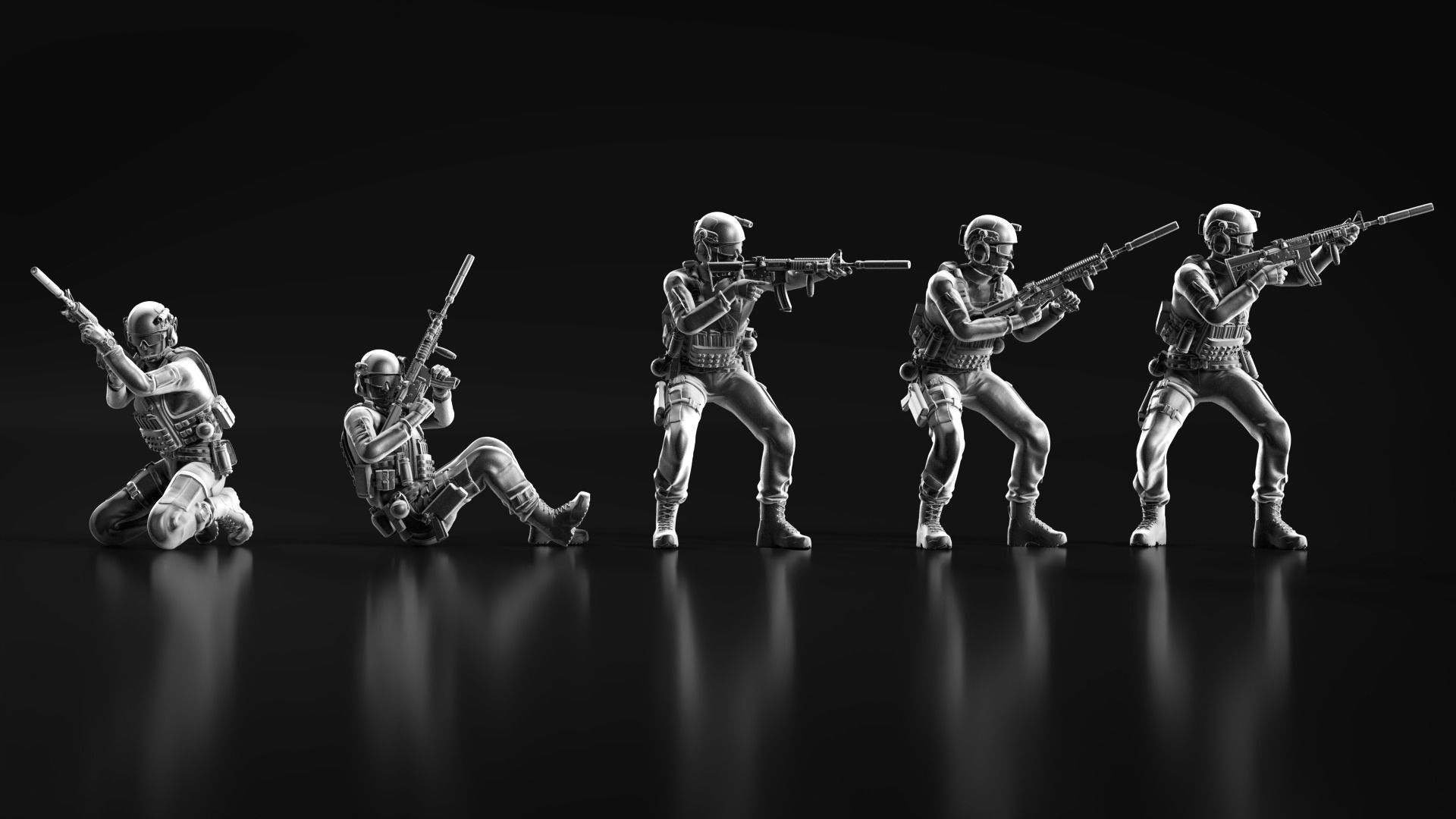 US Soldier Set 05 Free 3D print model_6