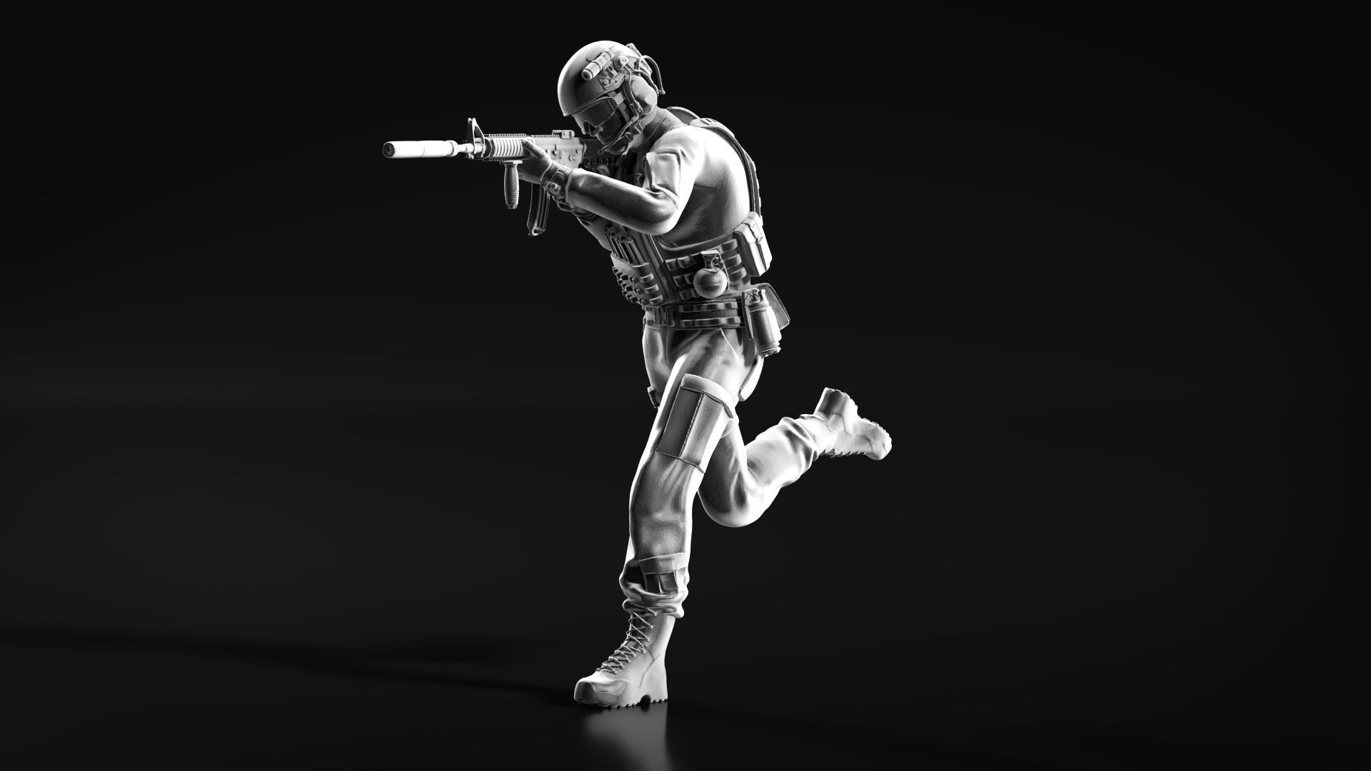 US Soldier Set 05 Free 3D print model_2