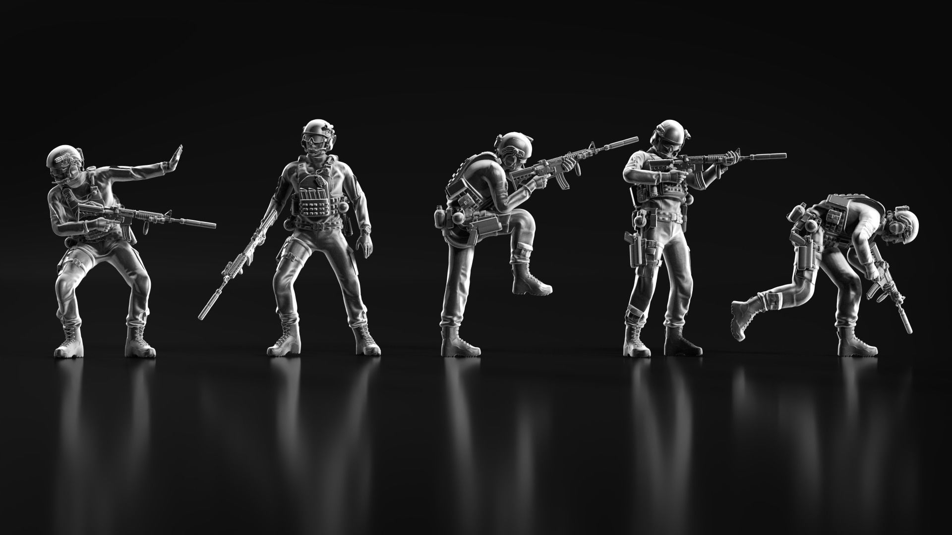 US Soldier Set 05 Free 3D print model_7