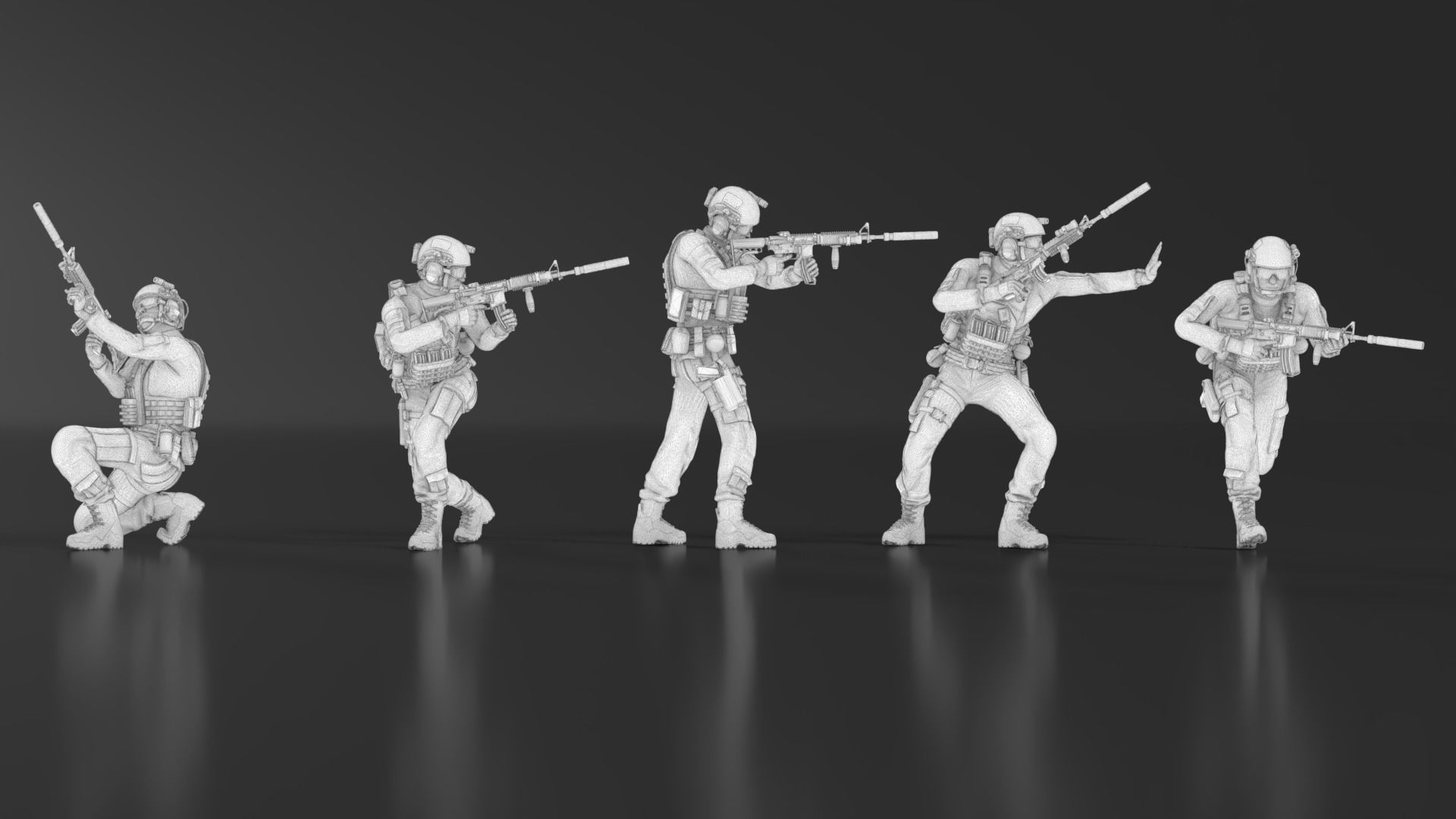 US Soldier Set 05 Free 3D print model_13