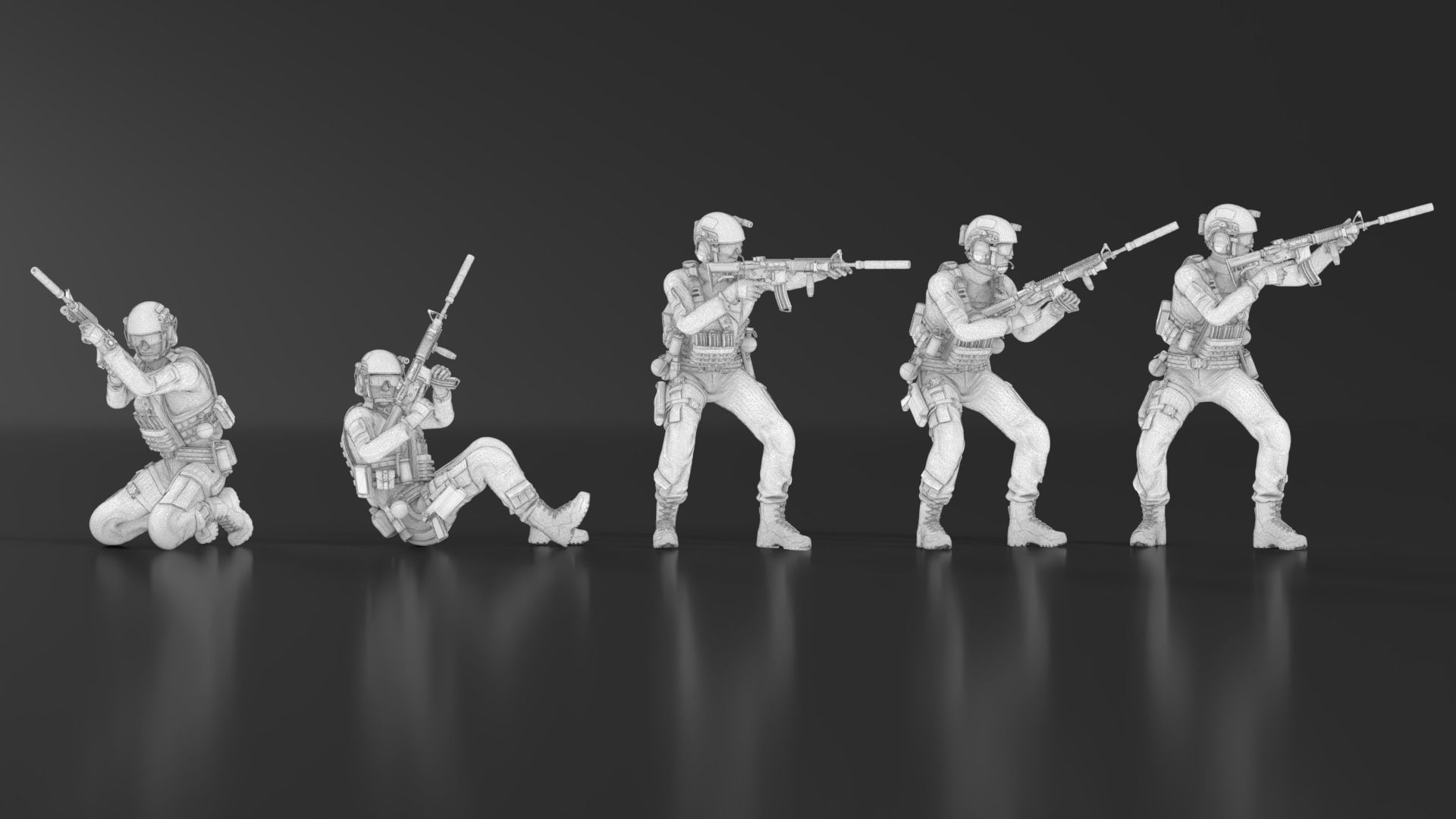 US Soldier Set 05 Free 3D print model_15
