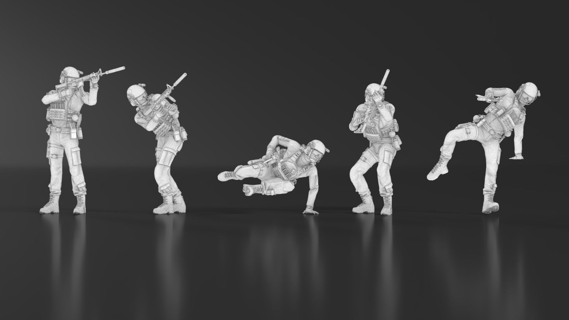 US Soldier Set 05 Free 3D print model_12