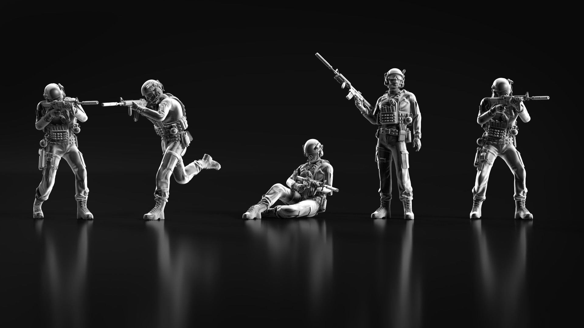 US Soldier Set 05 Free 3D print model_10