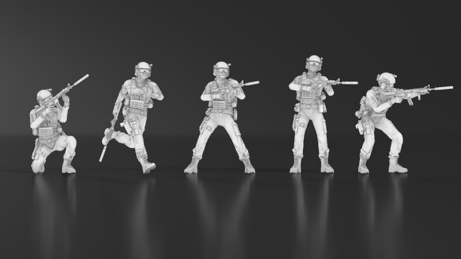 US Soldier Set 05 Free 3D print model_14