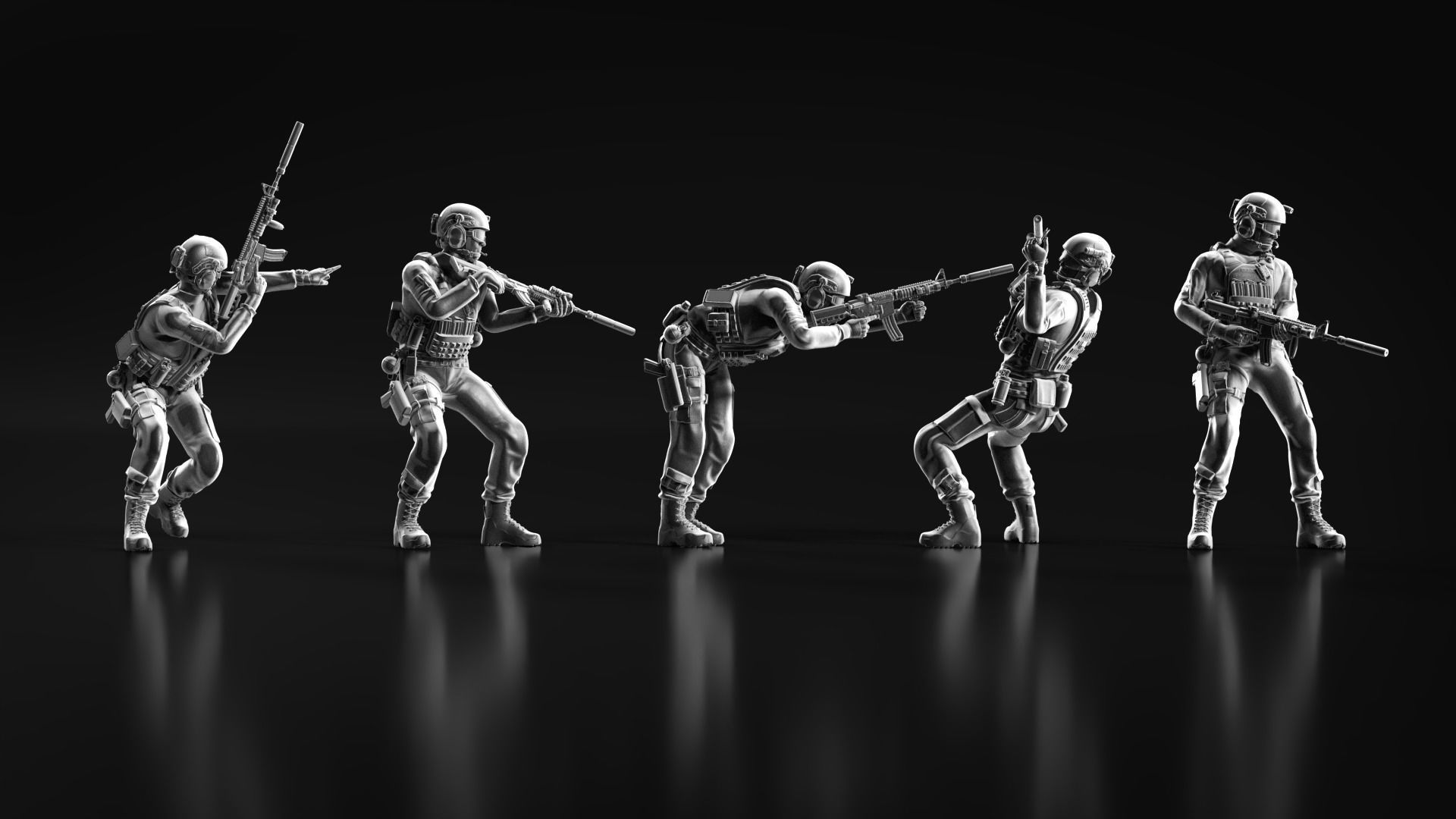 US Soldier Set 05 Free 3D print model_8