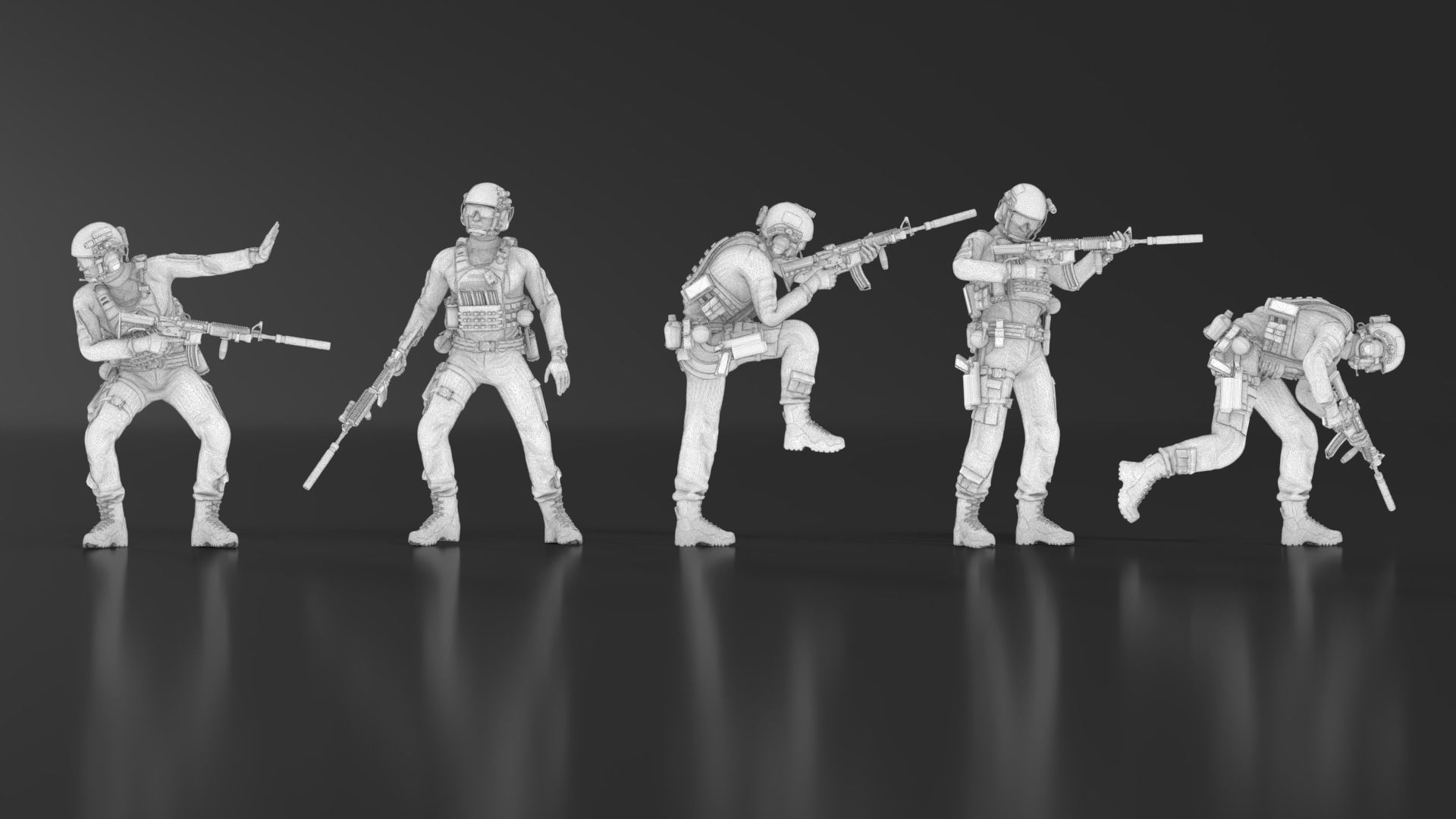 US Soldier Set 05 Free 3D print model_16