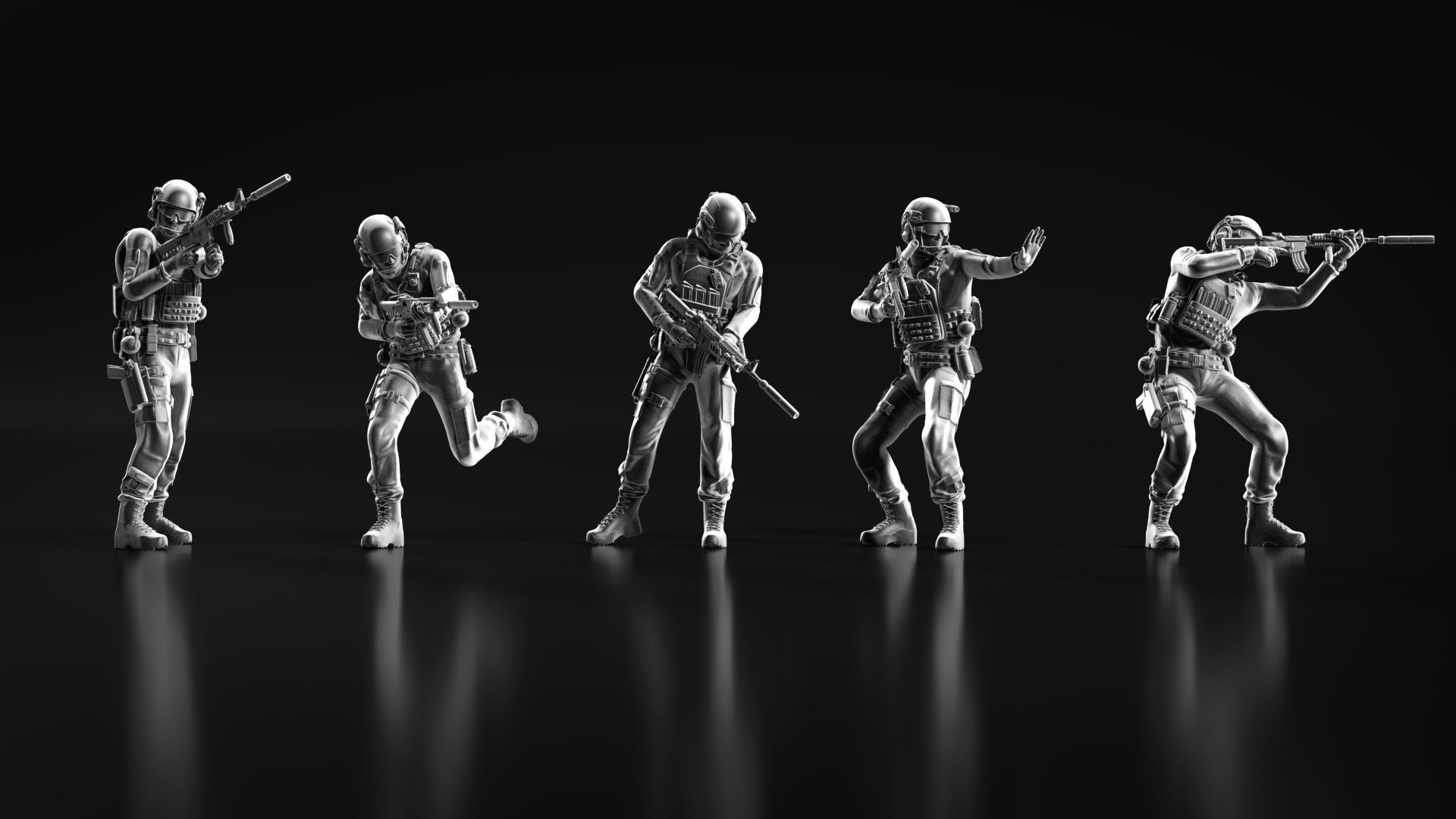 US Soldier Set 05 Free 3D print model_9