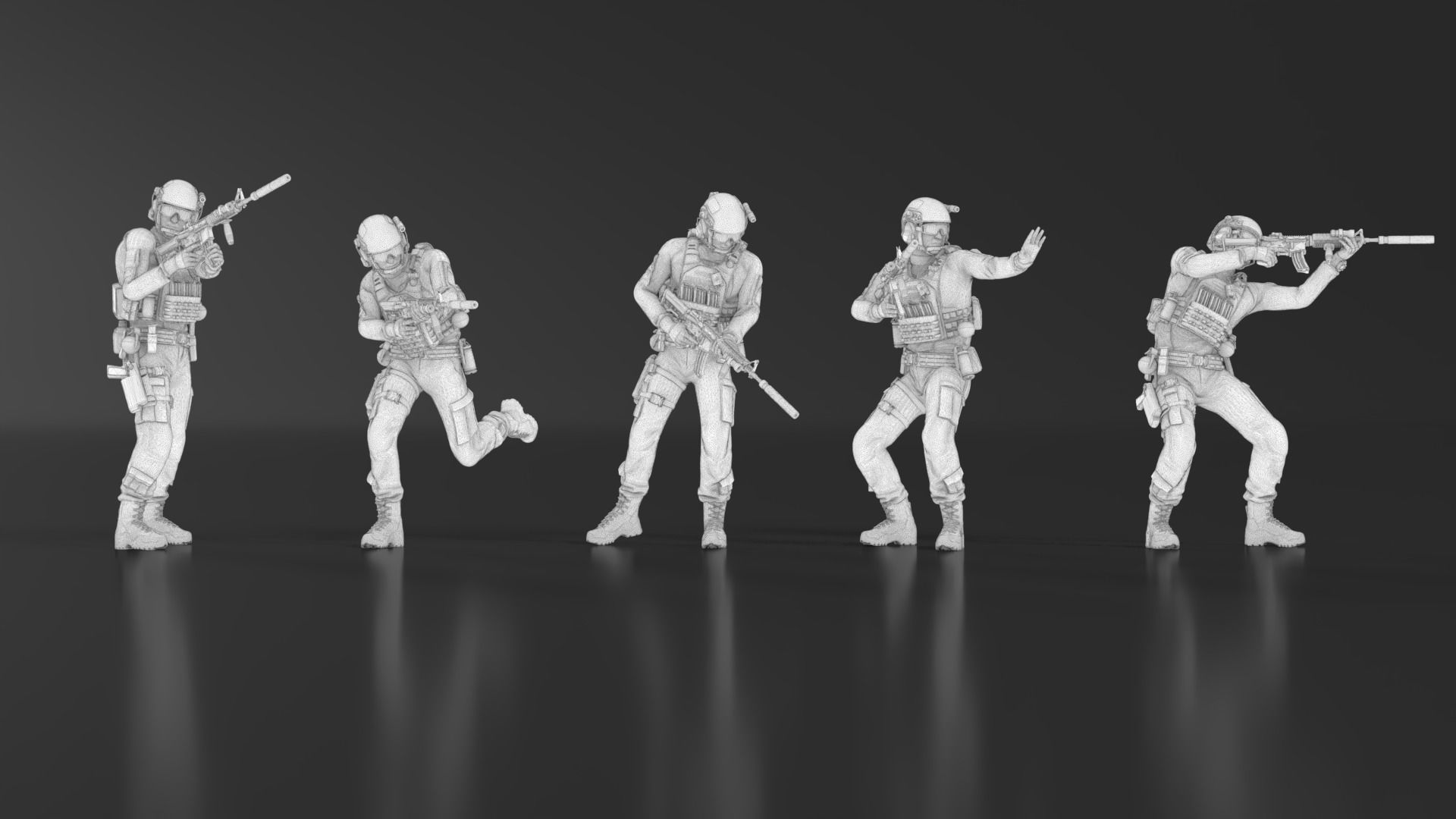 US Soldier Set 05 Free 3D print model_18