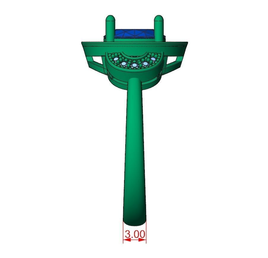 Wax Setting Ring Code-CGS023 3D print model_11