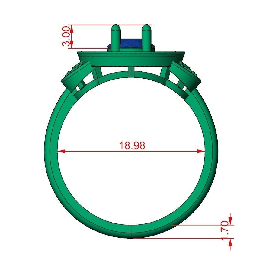 Wax Setting Ring Code-CGS023 3D print model_10