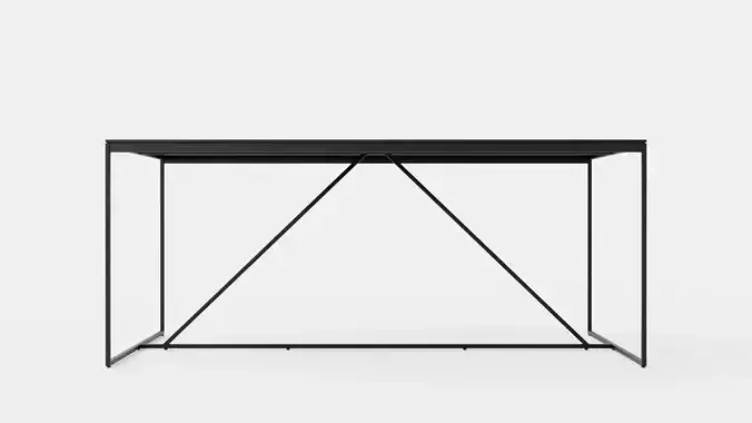 Indy Dining Table 180 Cm Glass Metal