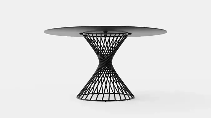 Iggy Dining Table 140 Cm Round Glass Gray