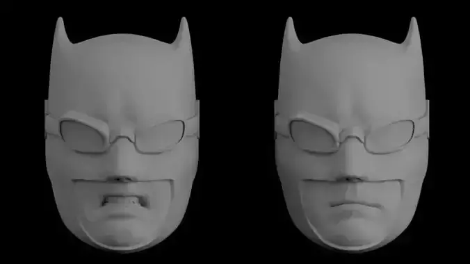 BATMAN TACTICAL SUIT JL HEAD SCULPT 3D print model