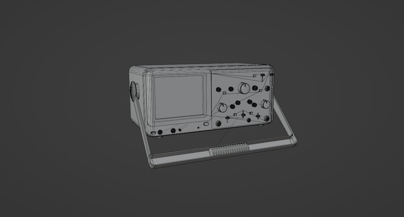 CRO - Cathode Ray Oscilloscope 3D model_2