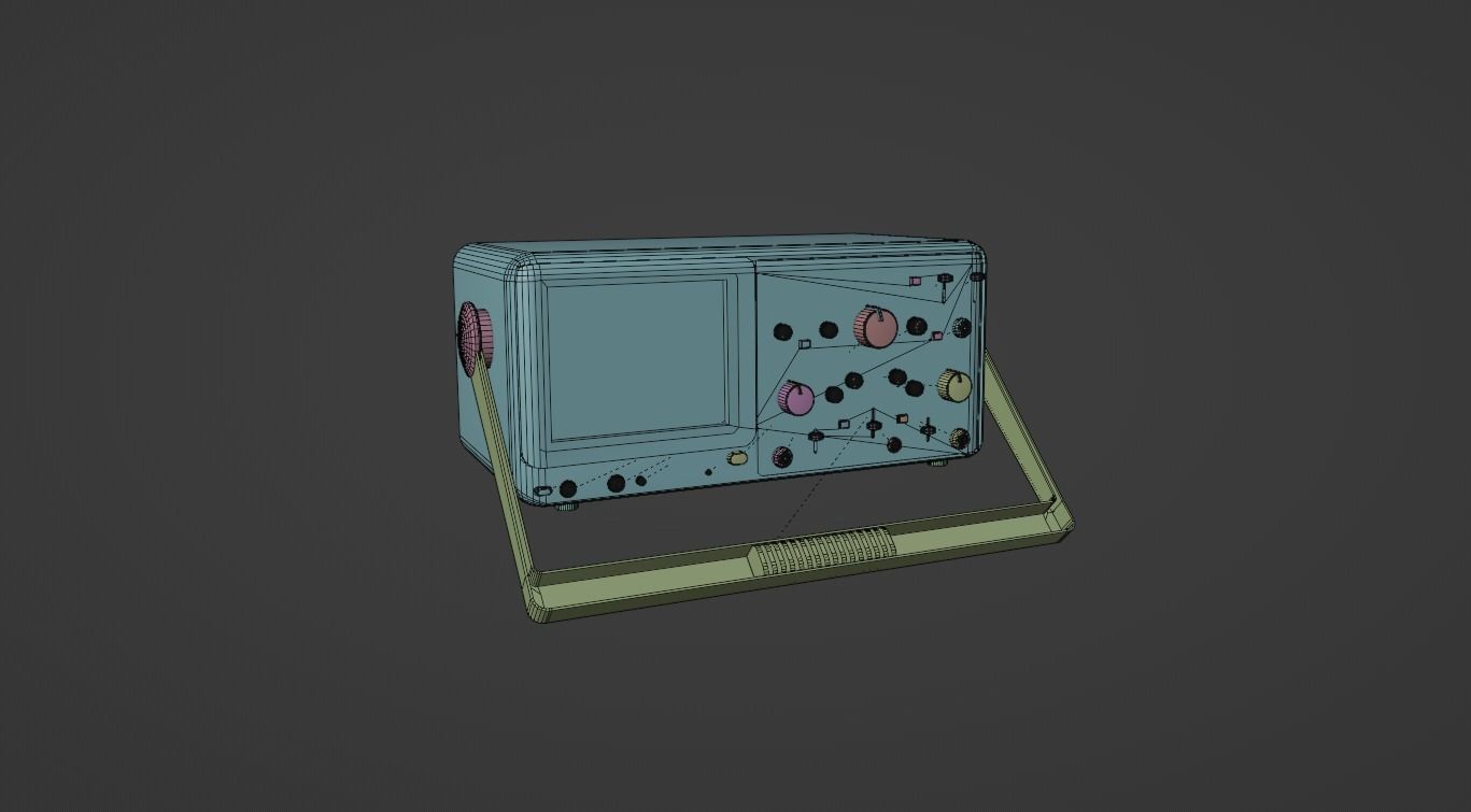 CRO - Cathode Ray Oscilloscope 3D model_3