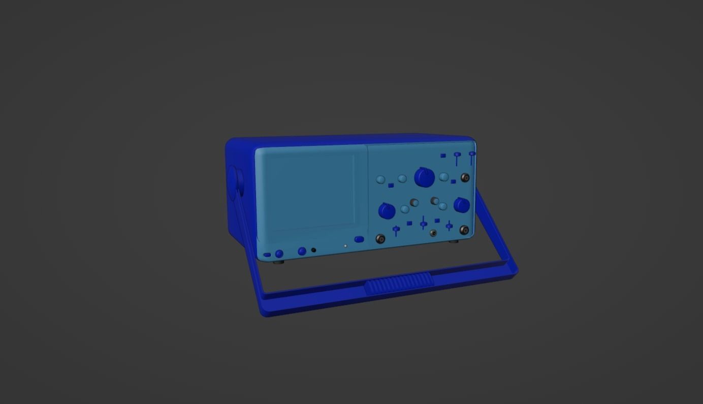 CRO - Cathode Ray Oscilloscope 3D model_1