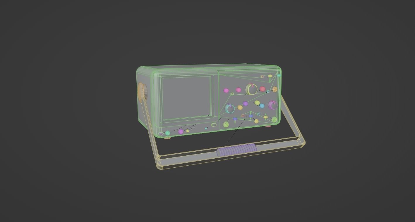 CRO - Cathode Ray Oscilloscope 3D model_4