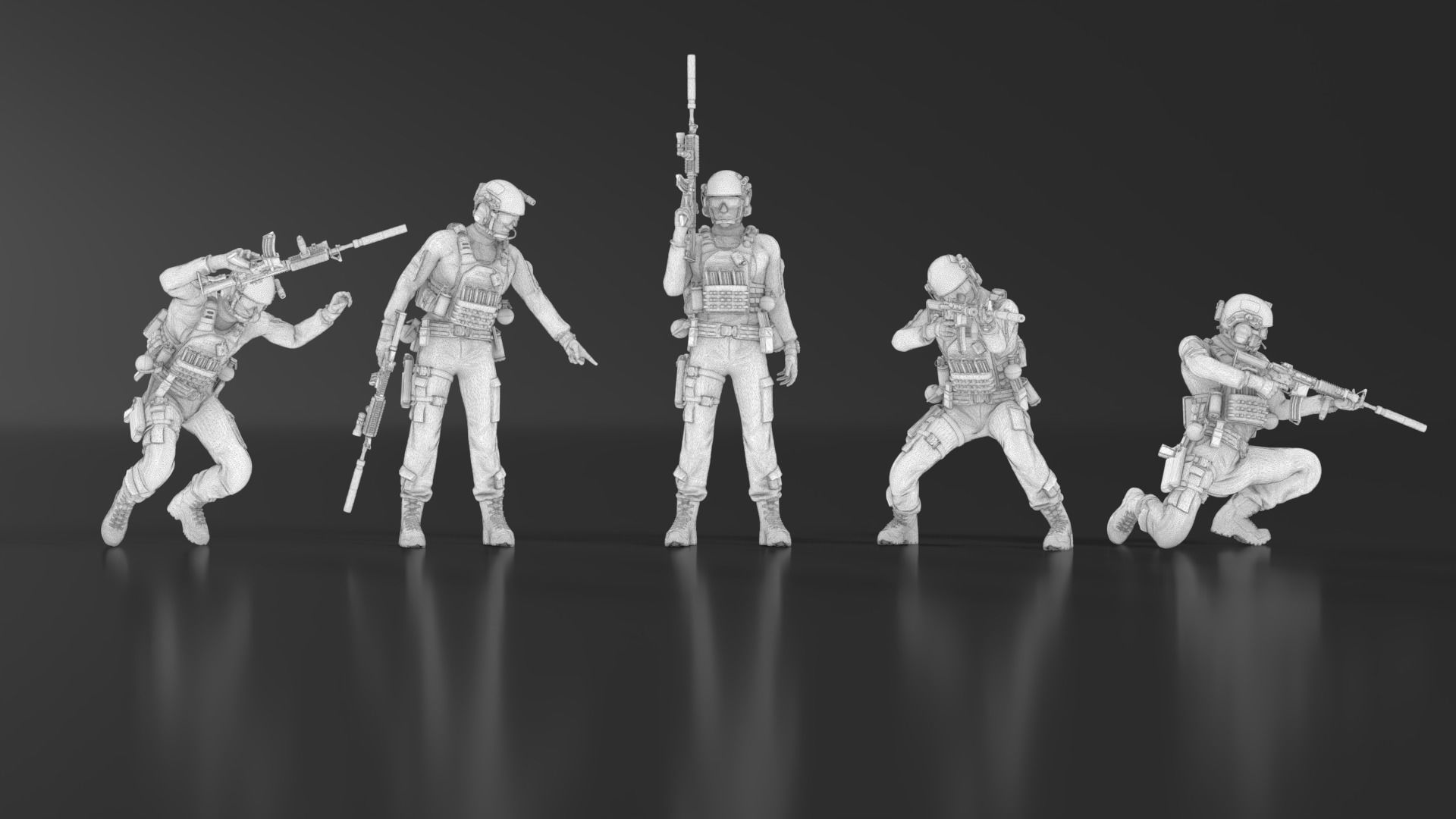 US Soldier Set 06 3D print model_13