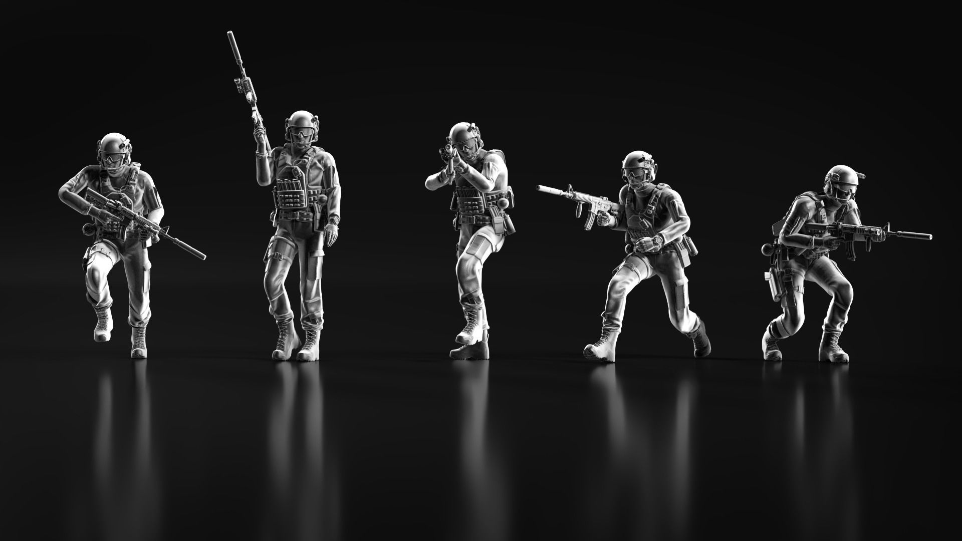 US Soldier Set 06 3D print model_5