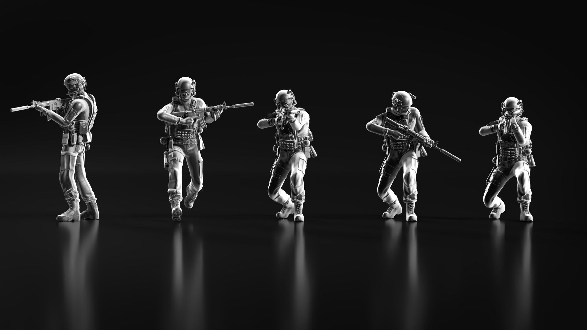 US Soldier Set 06 3D print model_4