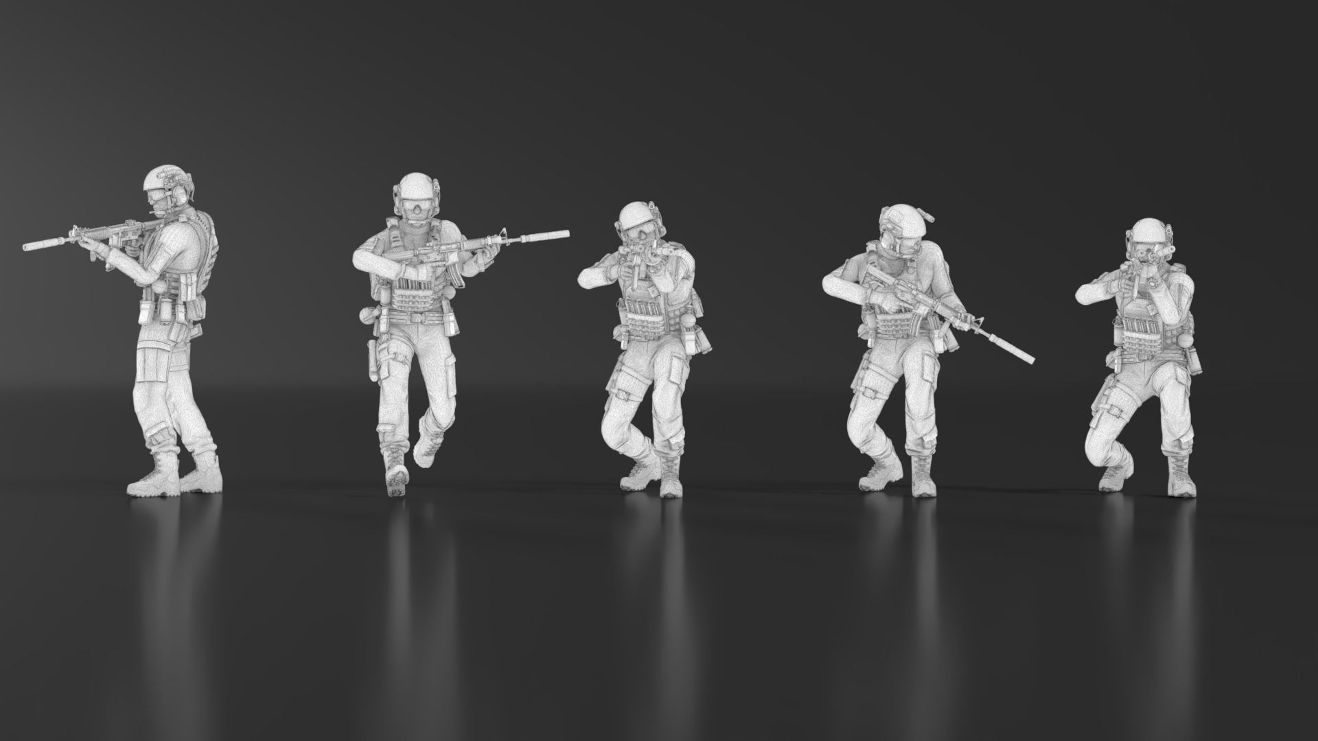 US Soldier Set 06 3D print model_14