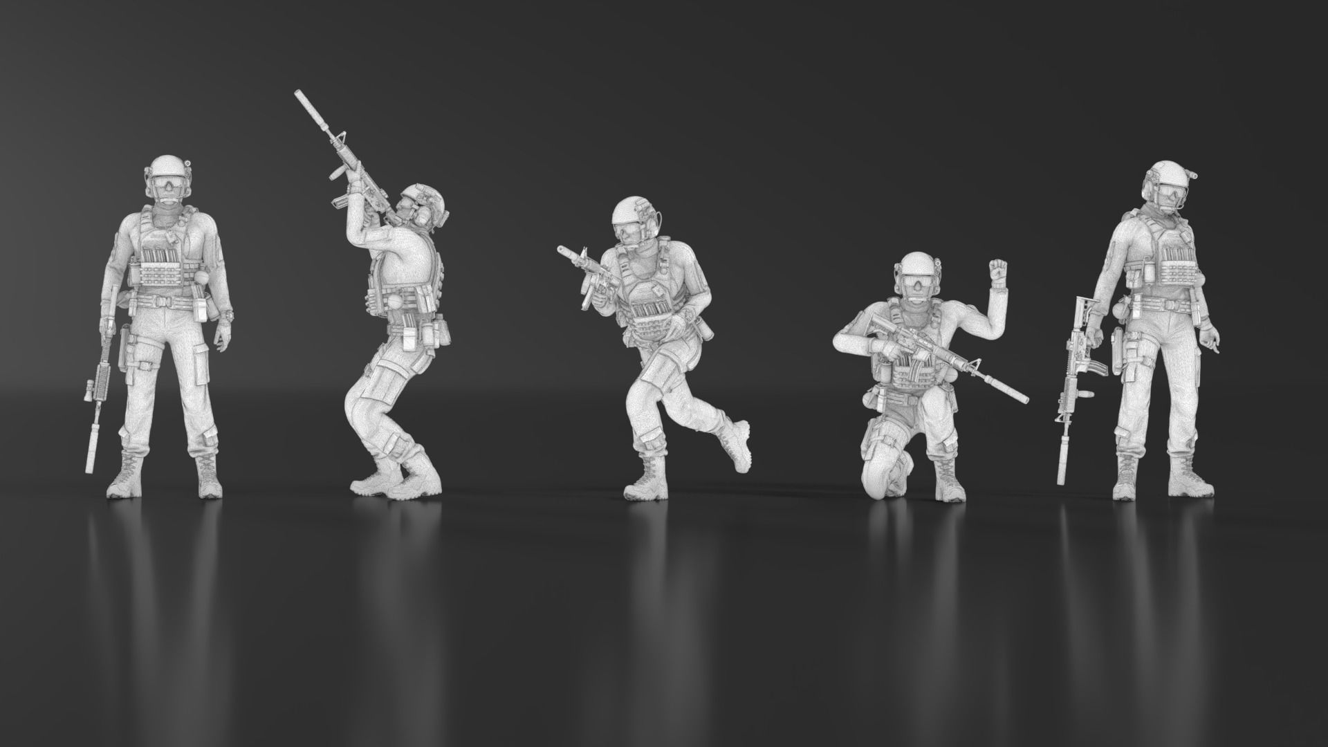 US Soldier Set 06 3D print model_16