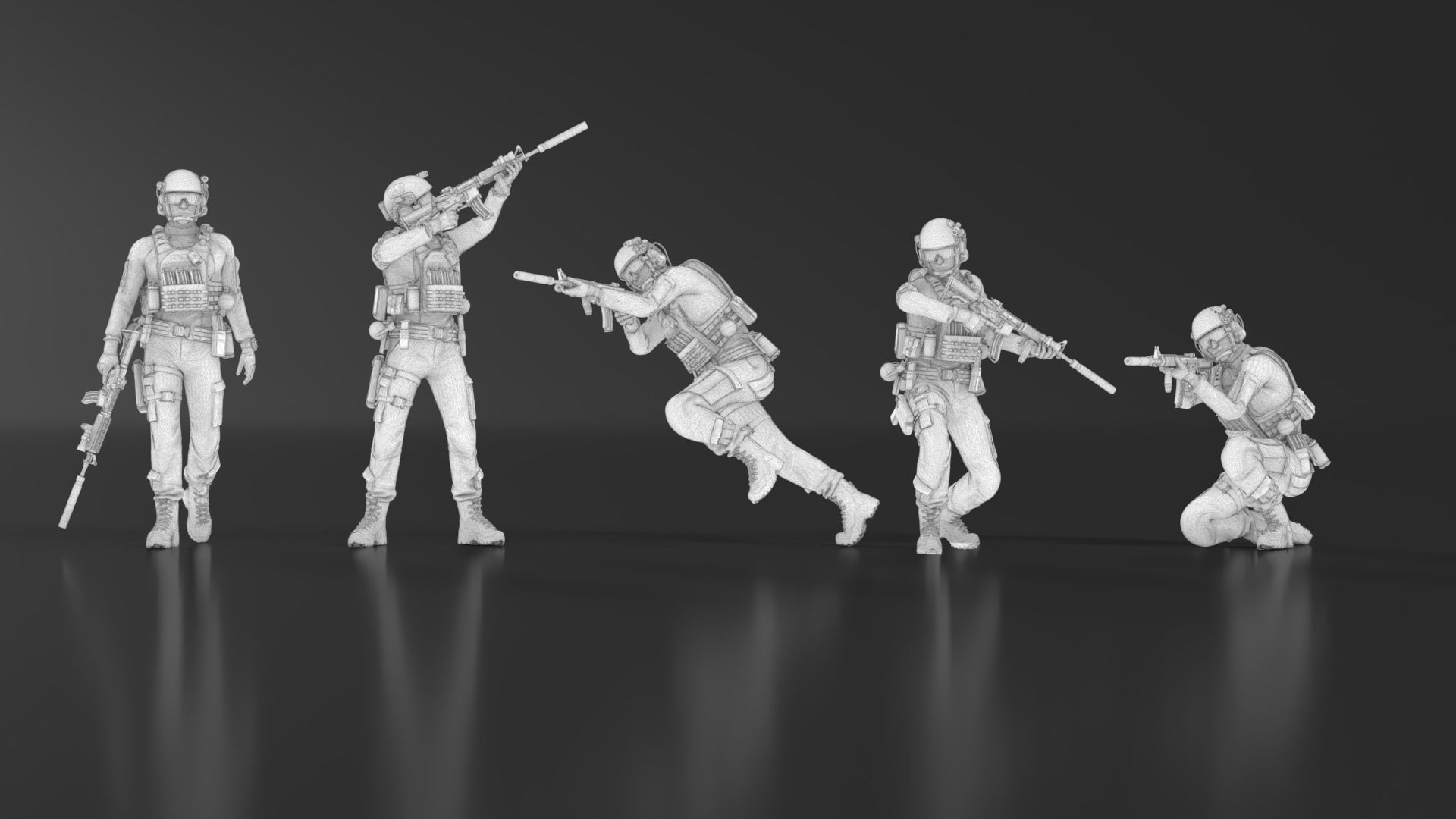 US Soldier Set 06 3D print model_18