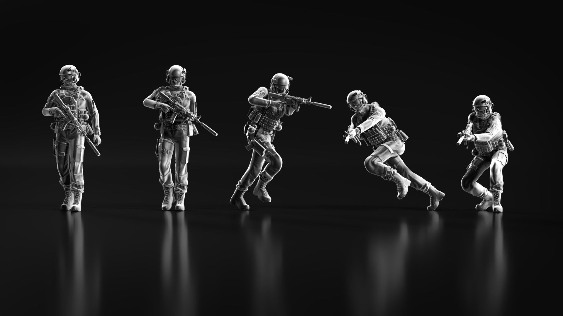 US Soldier Set 06 3D print model_9