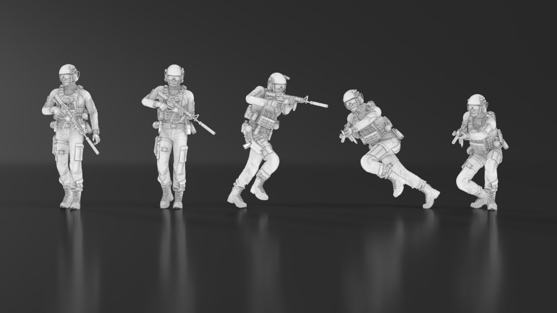 US Soldier Set 06 3D print model_19
