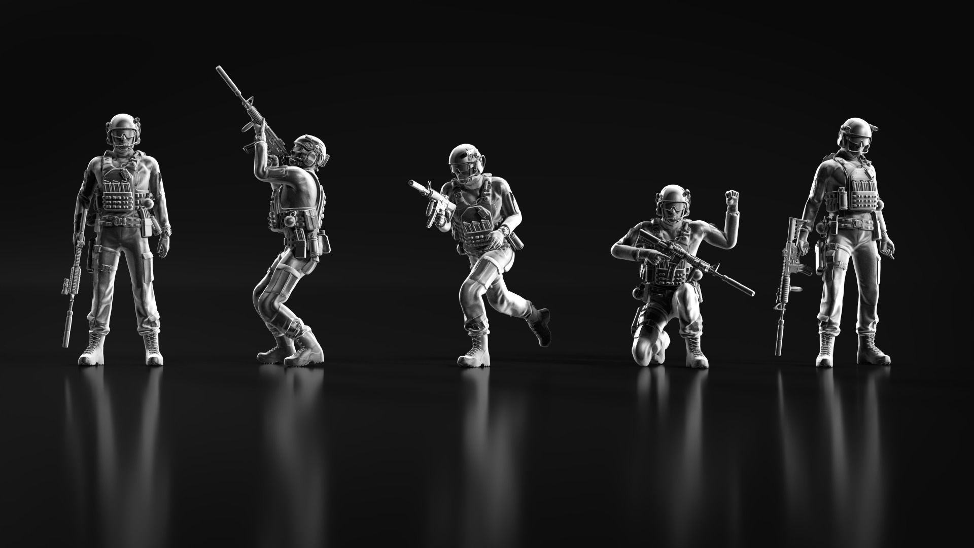 US Soldier Set 06 3D print model_6