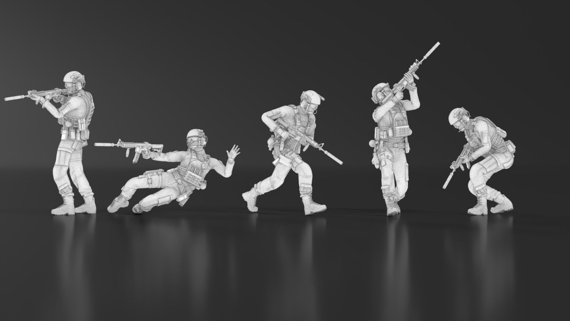 US Soldier Set 06 3D print model_20